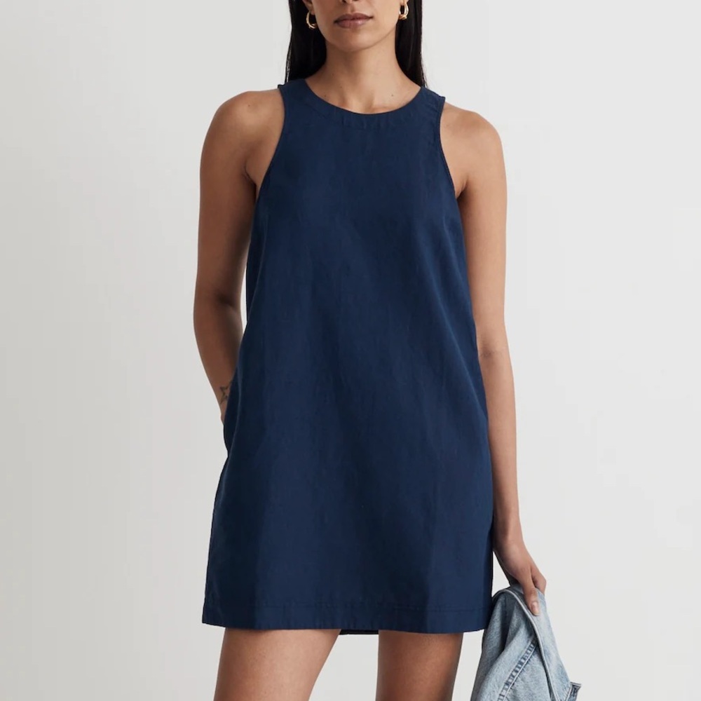 Madewell Blue Linen Dress